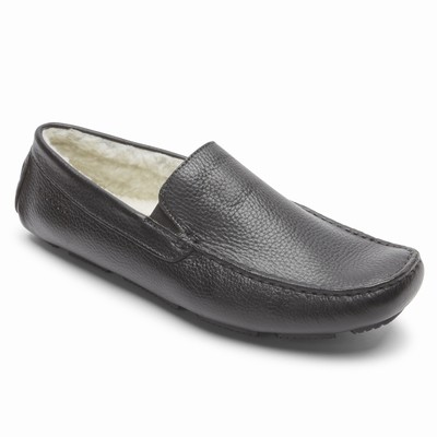 Rockport Rhyder Slipper Freizeitschuhe Herren Schwarz RIC-821403